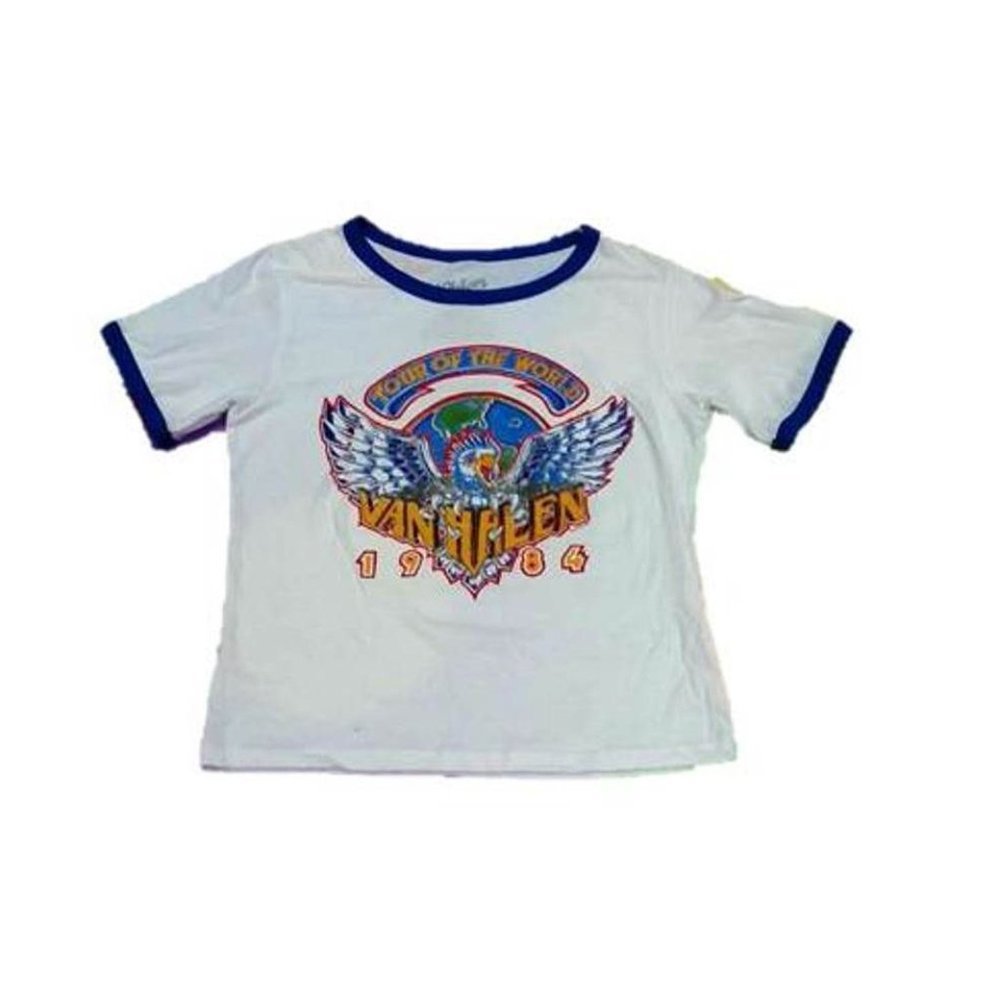 PHILCOS  TEE SHIRT TOP TOUR OF THE WORLD VAN HALEN EAGLE COTTON S
